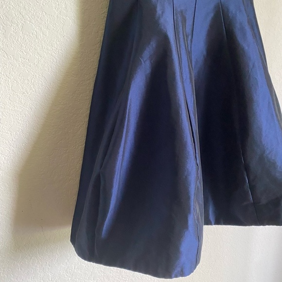 Betsy & Adam Fit & Flare Shimmery Elegant Navy Blue Party Made In USA Dress Sz M - Picture 8 of 15